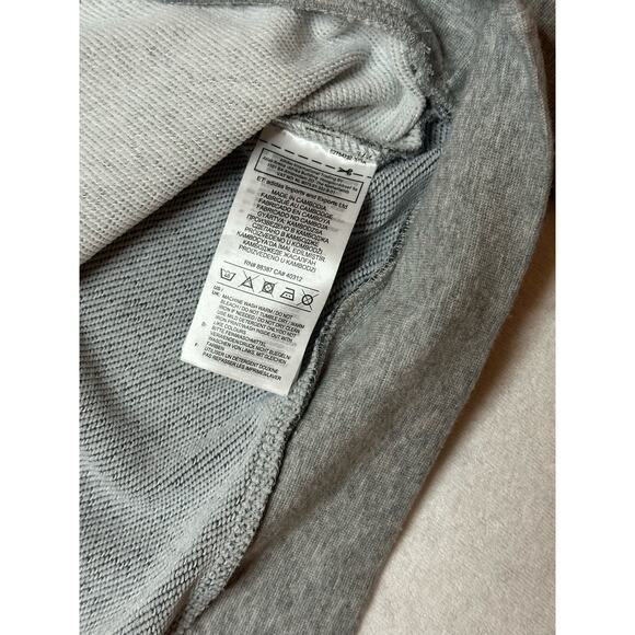 Adidas Colorblock Logo Crewneck Sweatshirt Gray/Charcoal XS Womens - Picture 3 of 5